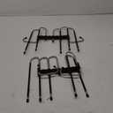 Pants Storage Rack Stainless Steel Retractable Trouser Rack Folding Multi-Functional Multi-Layer Hanger Home Storage Clothes Drying Set of 2(Black)
