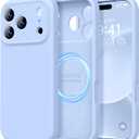 LOVE 3000 Designed for iPhone 17 Pro Case, Premium Silicone [Compatible with Magsafe][Soft Anti-Scratch Microfiber Lining] Shockproof Protective Phone Case for Men Women 6.3", Light Blue