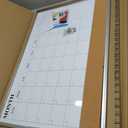 Large Dry Erase Calendar for Wall, 36"x24" Double-Sided Magnetic Whiteboard Calendar with Cork Board, Aluminum Frame Monthly White Board Memo Message Board for Office, Home, School, Kitchen