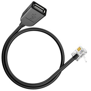 PLEASANTLY USB to Rj9 Female to Male, 4p4c 4-Pin Adapter, Compatible with Most Avaya Landline Phones (RJ9 Male to USB Female 30cm)