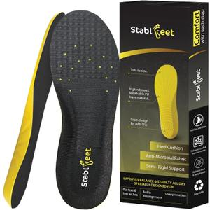 Plantar Fasciitis Insoles, 240 lb Heavy Duty High Arch Support Orthotics Inserts for Men & Women, Shock Absorbing Foot Pain Relief Work Boot Insoles (Mens 8-11 1/2 | Womens 9-12 1/2)