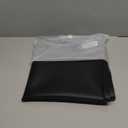 Mini Fridge Silicone Mat with Raised Edges, 24" x 24" x 0.8" Mini Fridge Drip Tray With 4 Base Raisers, Mini Refrigerator Carpets Floor Protector (Black)