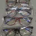 4 Pack Progressive Multifocus Reading Glasses Blue Light Blocking Spring Hinges Stylish Ladies Pattern Readers 1.75