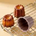 6 PCS Canele Molds, 2.8 Inch Canele Mold Cake Pan, Carbon Steel Cupcake Pan, Nonstick Muffin Pan Cake Mold Pastry Baking Tool