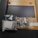 Litter Box Enclosure for 2 Cats, Double Litter Box Enclosure with Scratch Mat, Hidden Cat Litter Boxes Furniture for Most Litter Boxes, White