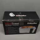 Mueller UltraToast Full Stainless Steel Toaster 4 Slice, Long Extra-Wide Slots for Bagels and Waffles, 6 Browning Levels, LED Display, Cancel/Defrost/Reheat Functions & Removable Tray, Kitchen Gadgets