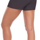 SEEMLY High Waisted Yoga Shorts for Women Tummy Control Fitness Athletic Workout Running Shorts with Deep Pockets (Black, XL)