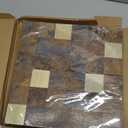 5 Pack 12" x 12" Peel and Stick Backsplash Tiles Brushed Aluminum Metal Mosaic Stickers Wall Panel Tiles Waterproof Heat-Resistant Easy DIY for Kitchen Bathroom Fireplace Decor