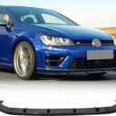 Front Bumper Lip Compatible with 2013-2016 Volkswagen Golf 7 MK7 GTI R Rline,Glossy Black/Carbon Fiber Look Splitter