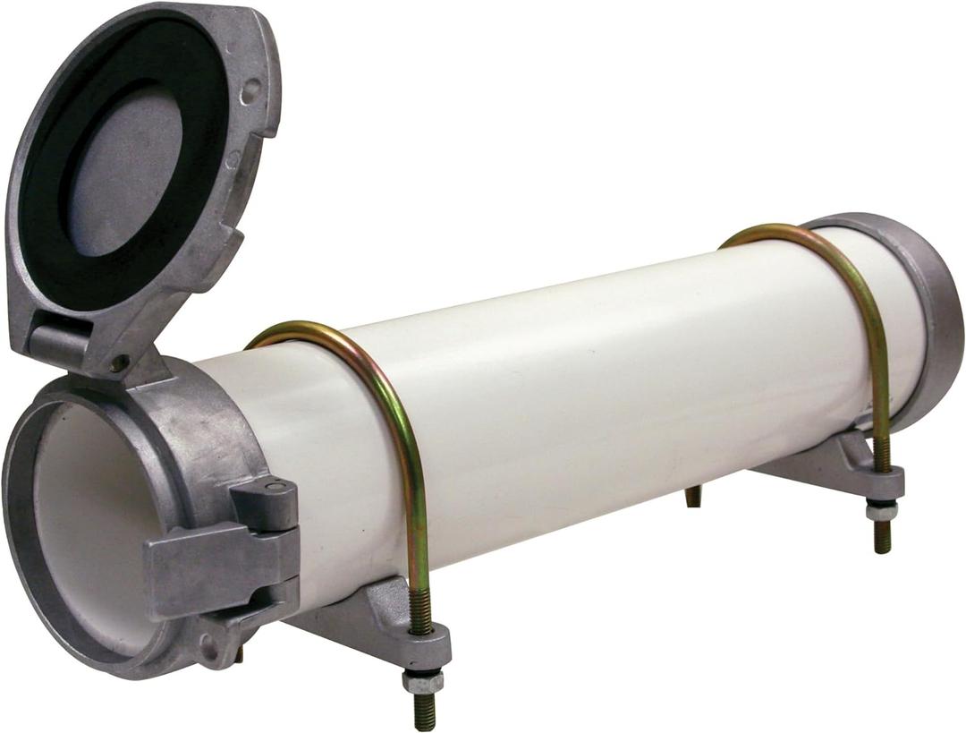 Buyers Products CC600 PVC Conduit Carrier Kit, 6 Inch Diameter Pipe Storage Rack for Trucks, Mounting Hardware Included, Spring-Loaded Latch, Weather-Resistant Door - for Conduits, Fly Rods & More