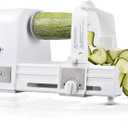 BELLA 4-in-1 Automatic Electric Spiralizer & Slicer, Quickly Prep Healthy Veggie or Fruit Spaghetti, Noodles or Ribbons, Easy To Clean, Recipe Book Included, White, 14641