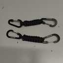 BRAVESHINE Paracord Keychain Carabiner Clip, D Ring Lanyard Hanger Stroller Hook for Water Bottle, Key, Backpacks, Men, Women (Black)