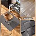 Soimeat Office Chair Mat for Hardwood Floor, 46.9" x 60.1" Non-Slip Desk Computer Chair Mat, PVC Floor Mat for Rolling Chair, Heavy Duty Wood/Tile Floor Protector Desk Rug for Home, Dark Grey, 47" x 60"