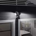 SUNLONG Solar Lights Outdoor Waterproof Motion Lights Separate Solar Panel 16.4 Ft Wires Multi Modes Optional Sensor Light for Courtyard Wall Garage Balcony Walkway (Black)