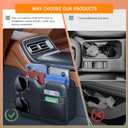 Tumecos Foldable Car Storage Box with Glasses Clip,Multifunctional Seat Back Organizer,Trash Can, Auto Door Side Pocket,Storage Bag,Car Accessories Organizer Box