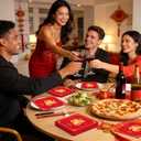 2 x JeVenis Chinese New Year Napkins Disposable 2026 Year of Horse Paper Napkins Supplies Decorations Chinese Spring Festival Happy New Year Party Napkins Set for New Year's Eve (Red 1)