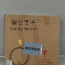 ROLOVE Gold Vanity Mirror, 18 Inch Lighted Makeup Mirror with Smart Touch 3 Colors Dimmable, Tabletop, 360 Rotation