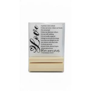 Inspirational Christian Gift for Women Men, Religious Christian Gift, Bible Verse Philippians 4:6-7 Scripture Acrylic Desk Sign Decor