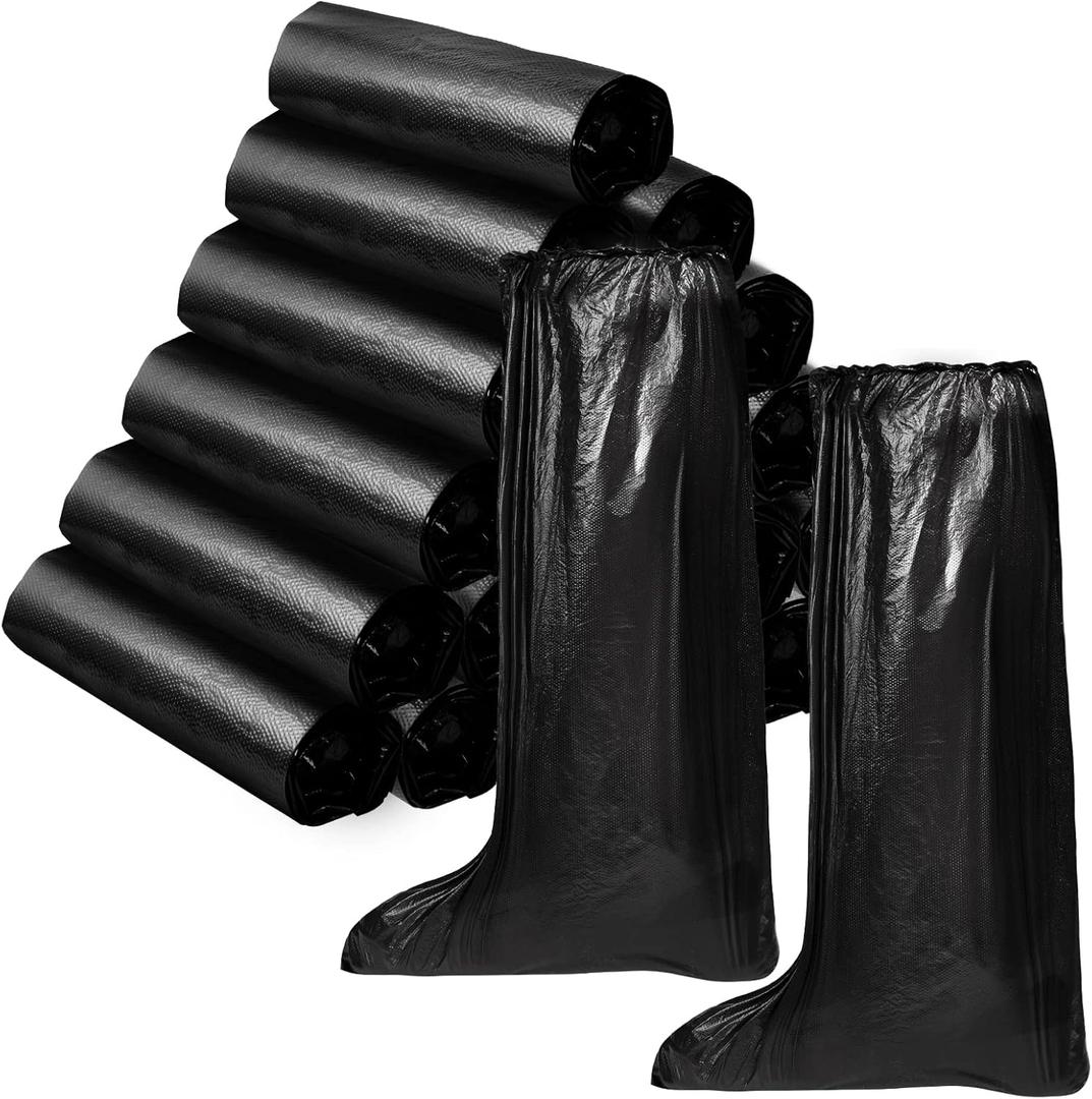 Haysandy Shoe Covers Disposable Non Slip Plastic Boot Covers Long Waterproof Shoes Covers Safety Boot Shoe Covers 21.6 Inch Tall Shoe Coverings for Men Women Rainy Day Use(Black,120 Pcs)