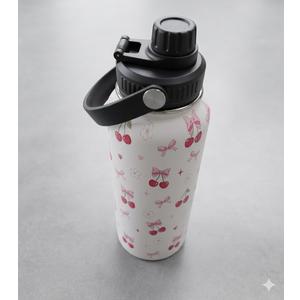  32 oz Stainless Steel Insulated Water Bottles, Pink Sports Travel Tumbler Mug, Cute Flamingo Cup Gifts for Women Girls (1pcs)