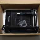 Heavy Duty Guillotine Paper Cutter - 400 Sheets Capacity, A4 12" Stack Paper Trimmer, Steel Base, Black