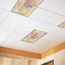 Fluorescent Light Covers for Ceiling Lights Inspirational Quotes Magnetic Light Filters 1 Pack 4x2 ft Heart Shape Wood Grain Ceiling Light Cover for Classroom Office School Home Drop Lamp Decor