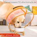 Inflatable Dog Cone Collar for Large Medium Small Dogs, Soft Dog Donut Collar Adjustable Recovery Cone for Pets After Surgery, Extra Enhanced Anti-Licking Guard Shield for Pets (ML, Orange)