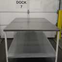 EnduraSteel Stainless Steel Mobile Prep Table with Powder-Coated Mild Steel Frame