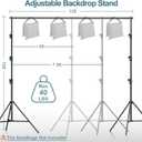 FUDESY Photo Video Studio 10 x 10Ft Heavy Duty Adjustable Backdrop Stand,Background Support System for Photography with Carry Bag, 6 Pcs Clip Clamps