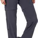 Cycorld Women's-Hiking-Pants-Convertible Quick-Dry-Stretch-Lightweight Zip-Off Outdoor Pants with 5 Deep Pockets (Medium, Grey)