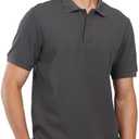 NORTHYARD Men's Cotton Polo Shirts Short Sleeve Knitted Golf Shirt Casual Classic Polos T-Shirt, M (Dark Grey)
