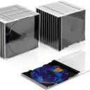 Upgraded Standard Single Clear CD Jewel Case,CD Storage Case with Assembled Black Tray, Thickened material, 25 Pack