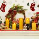 Raycare Flameless Electronic Pillar Candles with Remote Control and Timer- Battery Operated Realistic Flickering LED Fake Candle for Home, Wedding, Valentine's Day Decor, Gold,Set of 2