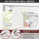 UNISHADES 100% Blackout No Tools No Drill Cordless Roman Shades for Windows, Size 31 3/4" W × 60" H (for Windows 32" W × 60" H) Blackout - Off-White