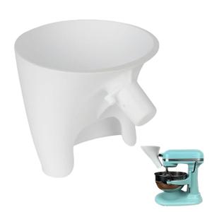 Flour Funnel for Kitchen Aid Mixer ：Stand Mixer Attachment for KitchenAid Artisan KSM150/5QT – Mess-Free Pouring for Flour & Egg Liquid, Ideal for Home Bakers（White）
