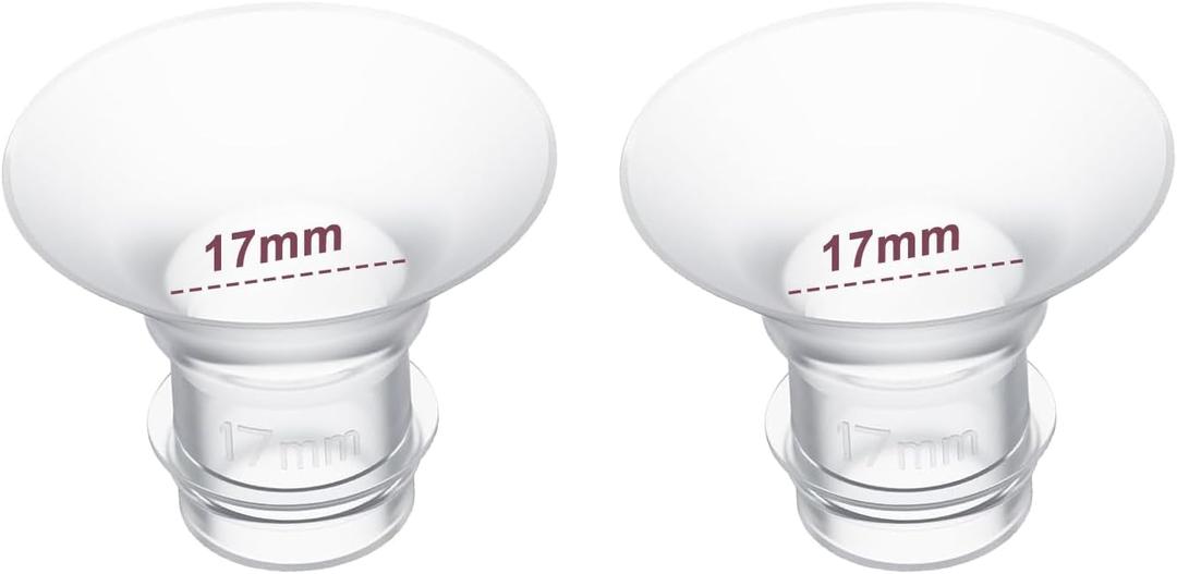 Flange Inserts 17mm 2PC,Compatible with Momcozy S12 Pro/S9 Pro/S12/S9 Wearable Breastpump Cup,Suitable for Medela/Spectra/Elvie/Willow/TSRETE 24mm Shields/Flanges,Reduce 24mm Tunnel Down to 17mm,2pcs