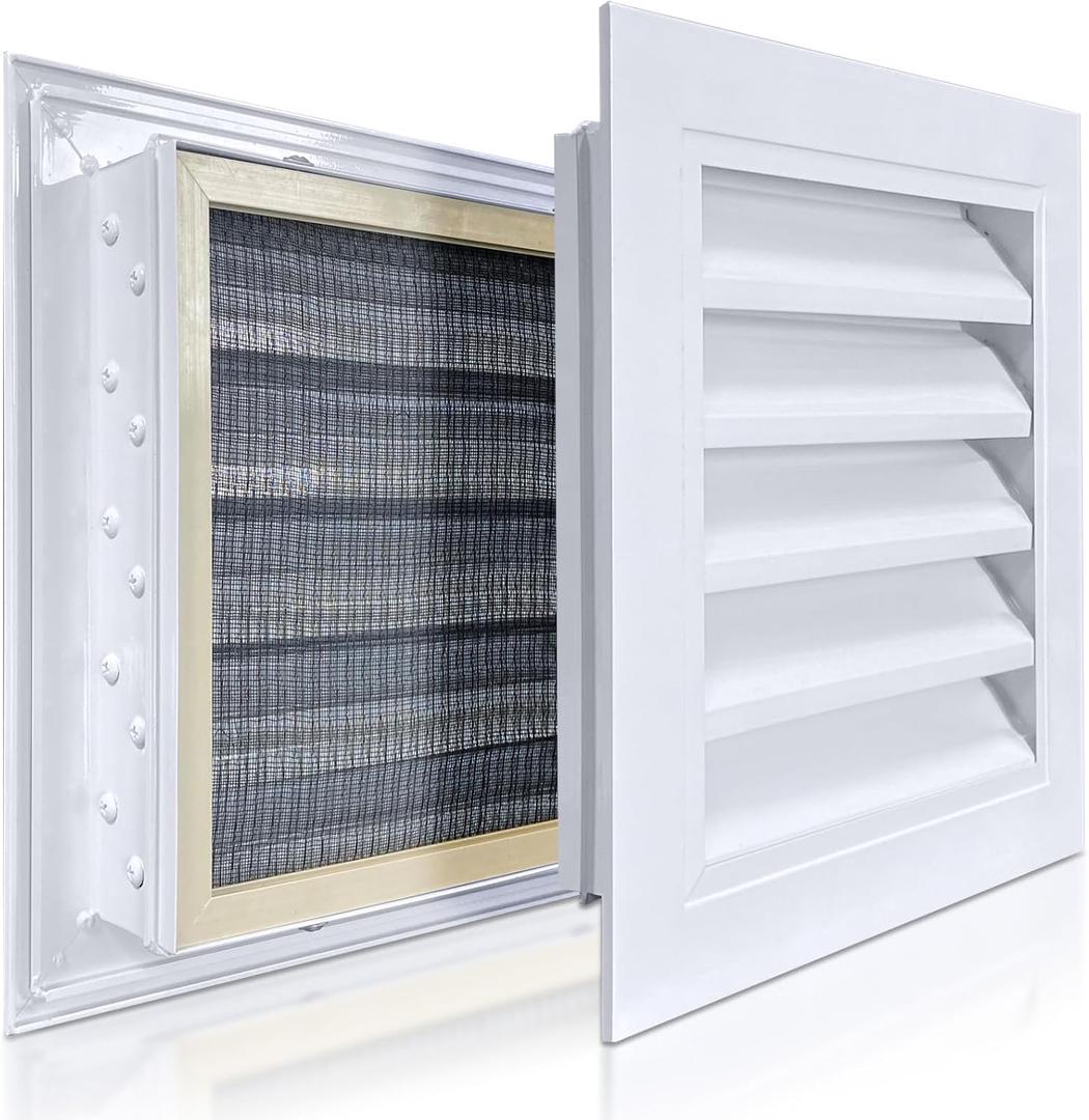 ForoGore 2 Pack 12" x 12" Gable Vent Aluminum Attic Vent with Screen Door Vents for Exterior Door Ventilation in House Shed Vent