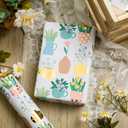 2 x Garbendy Plant Wrapping Paper - Mini Roll -17in x 32.8ft,Metallic Gold Foil Flowerpots,Floral Wrapping Gift Paper for Baby Shower, Birthday, Bridal Shower,Wedding,Party and more