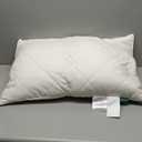 Three Geese White Goose Feather & Cotton Pillows Queen/Standard Size Set of 1- Soft 600 Thread Count 100% Cotton, Medium Firm,Soft Support, White Solid