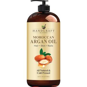Handcraft Blends Moroccan Argan Oil - 16 Fl Oz - 100% Pure and Natural - Premium Grade Carrier Oil for Skin and Hair - Hair and Body - Massage - Cold-Pressed