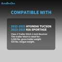 Class 3 Trailer Hitch, 2-Inch Receiver, Compatible with Hyundai Tucson 2022 2023 2024 2025, Kia Sportage 2023 2024 2025