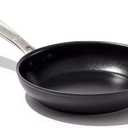 OXO Enhanced 8" Frying Pan Skillet, PFAS-Free Ceramic Nonstick, Durable Hard Anodized Cookware, Scratch Resistant, Stainless Steel Handle, Good Grips, Dishwasher Safe, Oven safe, Black