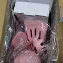 DANFFI 19-Piece Pink Kitchen Utensil Set – Silicone Cooking Tools with Wooden Handles, Non-Stick & Heat Resistant, Includes Knives, Scissors & Cutting Board – BPA-Free Kitchen Accessories