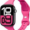 4 x STG Sport Slim Thin Narrow Silicone Bands Compatible with Apple Watch Band Ultra 3/2/1 49mm, Series 11/10 46/42mm, 9/8/7 45/41mm, SE 6/5/4 44/40mm, 3/2/1 42/38mm for Women Men