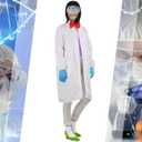 8 Pcs Scientist Lab Costume Cute Cricket's Sister Cartoon Character Accessories for Halloween Cosplay Party