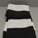 Black and White Striped Rug (23.6"x51.2"), Front Door Welcome Outdoor Mat,Christmas Decor Indoor & Outdoor Striped Rugs for Layered Door Mats/Kitchen/Farmhous (Christmas Porch Decor)