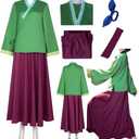 QQJVIYSI Women Cosplay Costume Outfit Uniform Suit Halloween Full Set (MaomaoAAA , XXL)