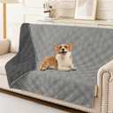 hyha Waterproof Dog Blanket, Reversible Pet Bed Blanket, Soft Sofa Couch Cover for Dogs Washable, Waterproof Pet Couch Covers for Sofa Puppy Cats Furniture Protector(68"x82", Grey/Dark Grey)