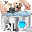 3.4Gal Wireless Automatic Dog Water Fountain for Large Dogs12L Stainless Steel 3 Modes Dog Fountain Water Bowl Dispenser, Multi Large Pet Water Fountain Ultra Quiet & Multi-Filteration
