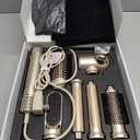 6 in 1 Hot Air Brush & Hair DryerHigh-Speed Hair Dryer Brush with Auto Wrap Curlers, Hot Air Styler Wrap Fast Drying & Frizz-Free Styling, No Heat Damage, Volumizing with Travel Bag (Stone)